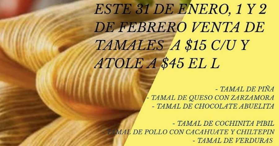 Tamales ricos y calientitos en Puebla! Haz tu pedido para este 2 de Febrero