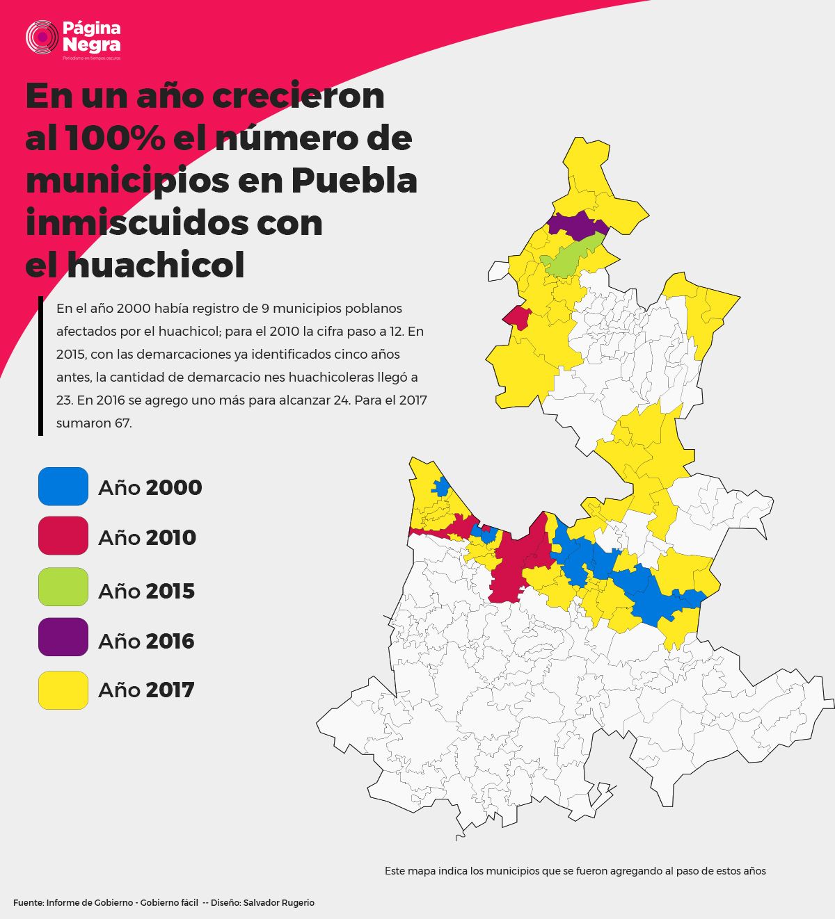 Mapa En Un Año Crecieron Al 100 El Número De Municipios En Puebla 1650