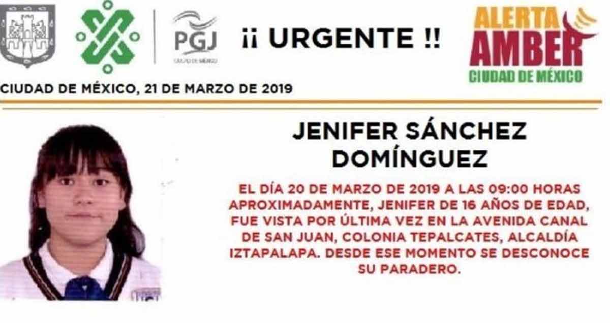 alerta amber jenifer