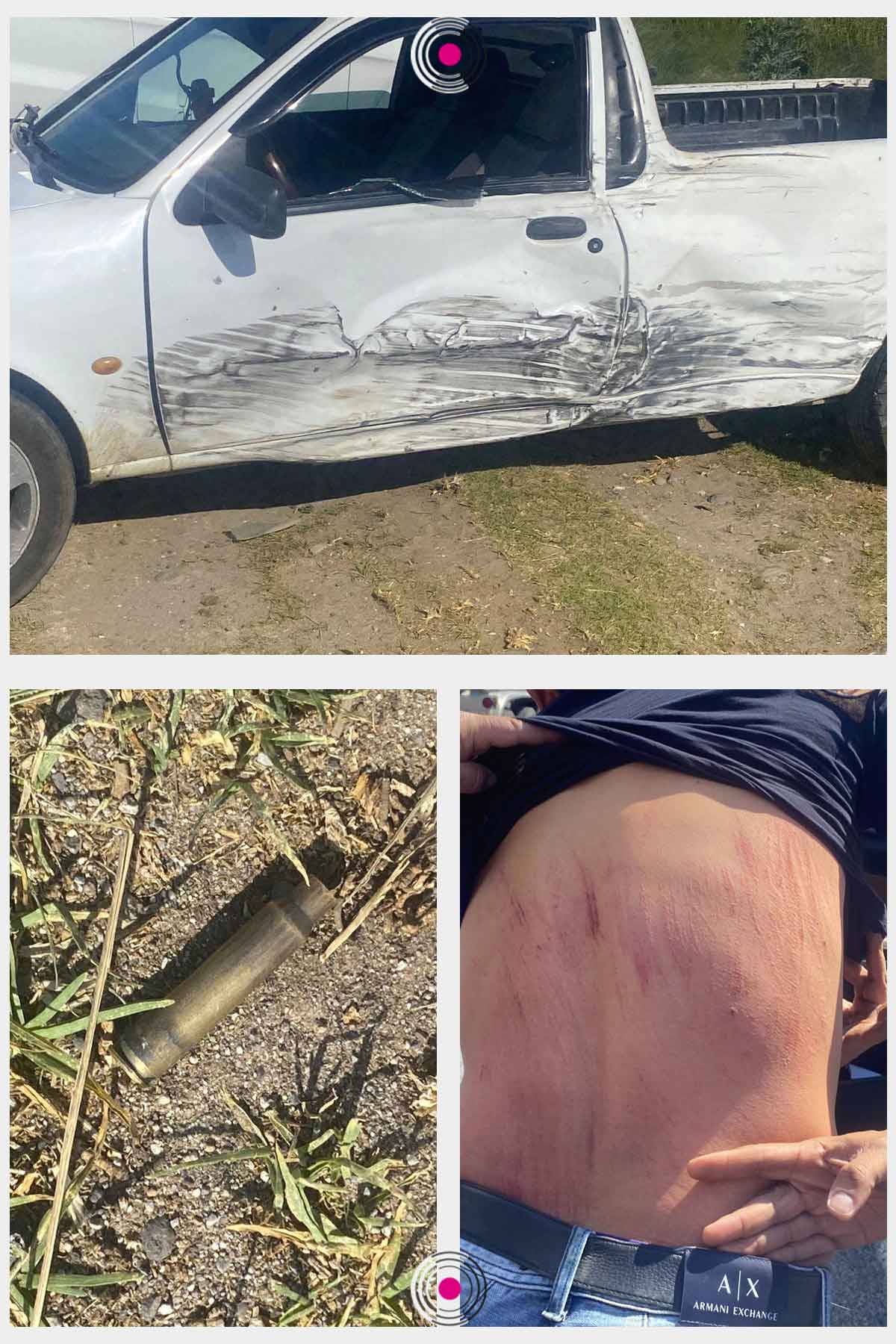 La camioneta en la que viajaba Chumacero