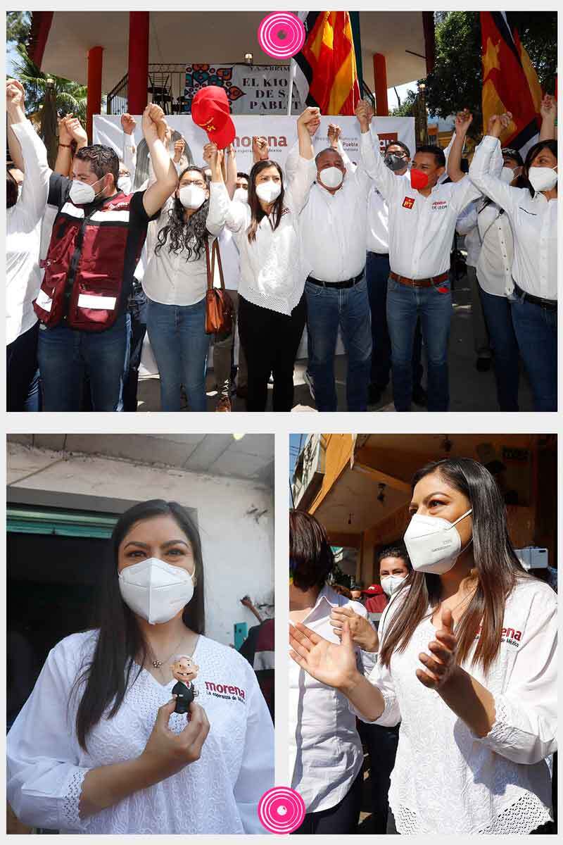 Claudia Rivera Vivanco arrancó campaña acompañada solamente de su círculo más cercano