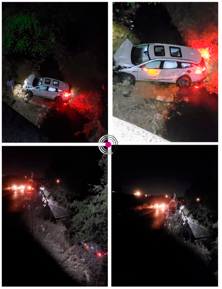 El percance fue en la carretera a Valsequillo, altura de Africam Safari