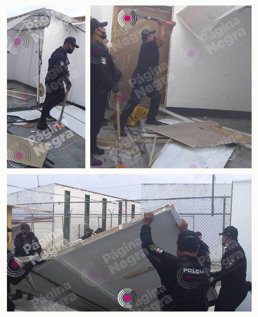 Así fueron los trabajos de demolición de los privados en San Miguel