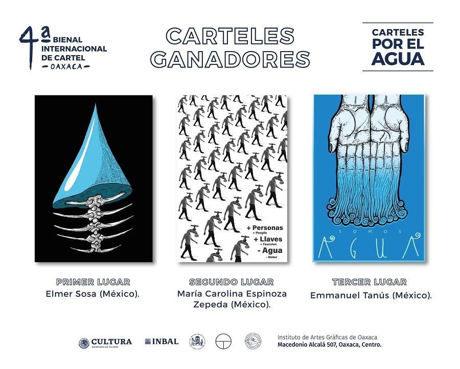 Con este cartel, el caricaturista Elmer Sosa ganó la bienal en Oaxaca