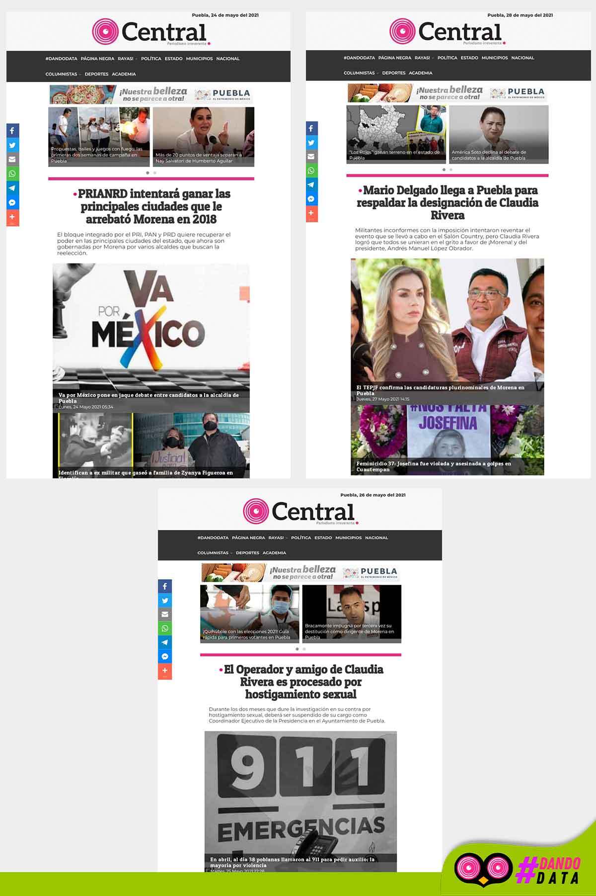 Portada de la edición de Periódico Central