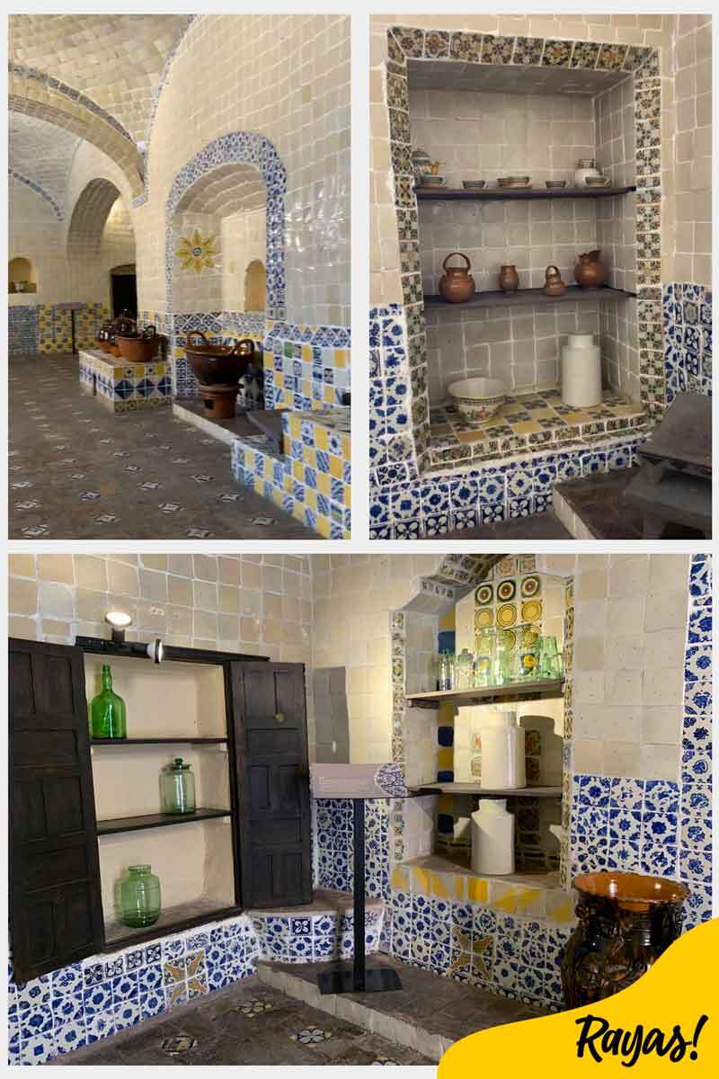 La cocina de Santa Rosa en Puebla es toda una obra de arquitectura. Se puede decir que estaba adelantada para su tiempo, pues contaba hasta con una cámara de refrigeración.