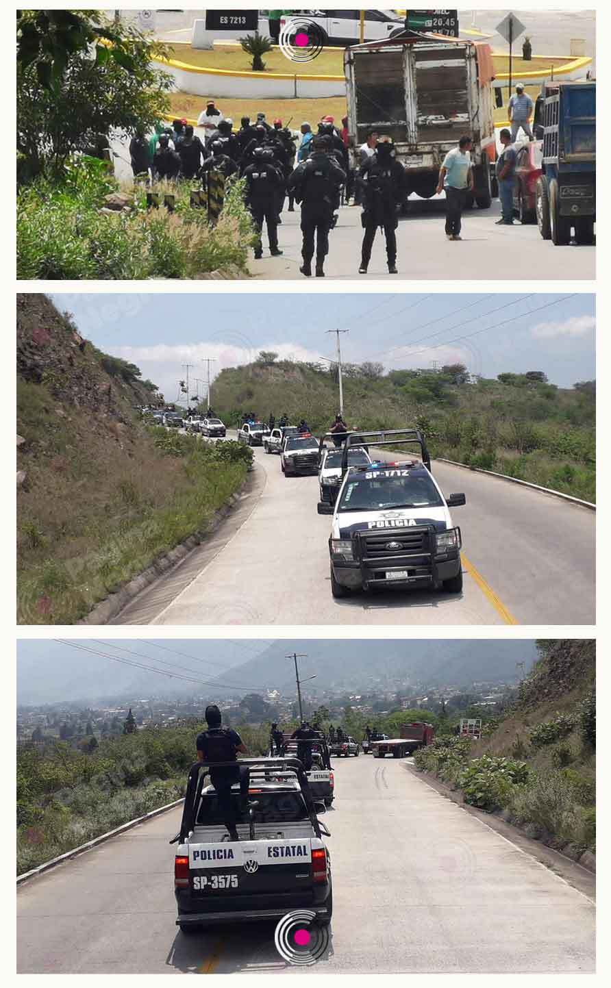 Se realizó un fuerte operativo de ambos estados, Puebla y Veracruz