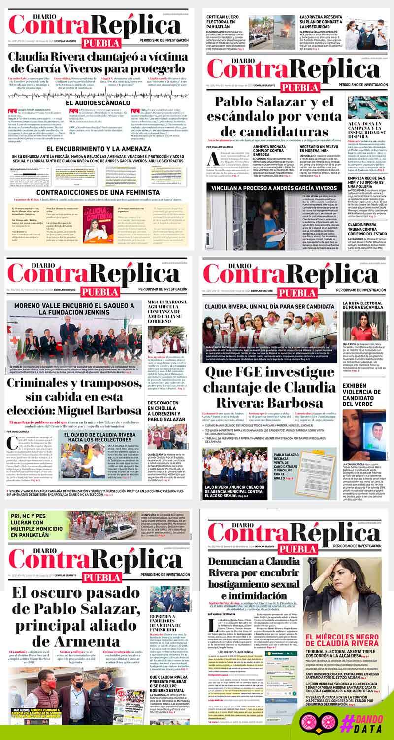 Portadas de la edición de ContraRéplica