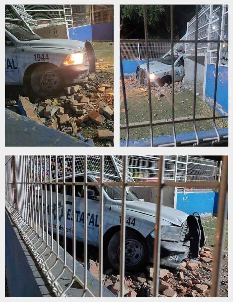 interiores patrulla puebla accidente