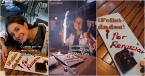 &iexcl;Felicidades! Mujer renuncia a &ldquo;trabajo t&oacute;xico&rdquo;, celebra y se vuelve viral