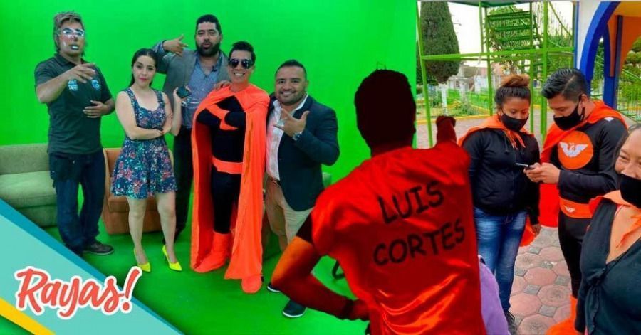 El candidato de Movimiento Ciudadano a la alcaldía de Acajete, Cristian Flores sale a hacer campaña vestido de súper héroe.