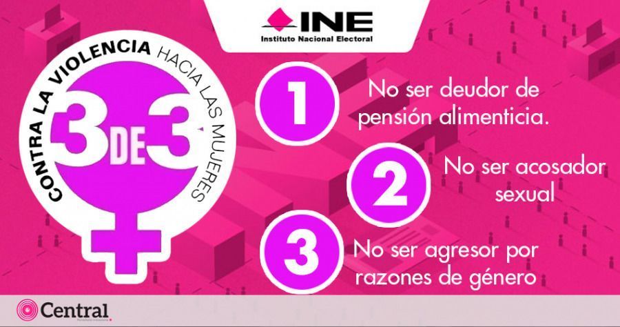 INE verificará que candidatos de Puebla cumplan el 3 de 3 contra la violencia