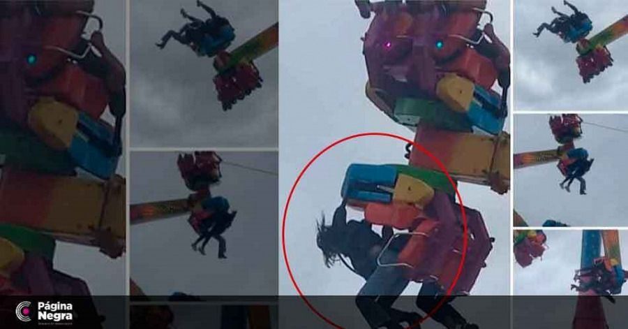 As&iacute; de peligroso para los asistentes a la Feria de Cholula es este tipo de juegos mec&aacute;nicos.