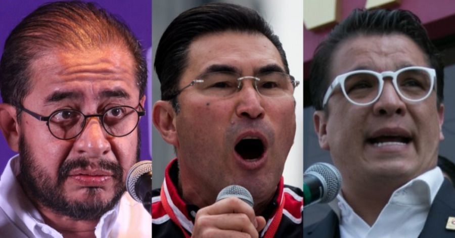 Hugo Eric Flores, Fernando González y Gerardo Islas, dirigentes de los partidos que perderán su registro.