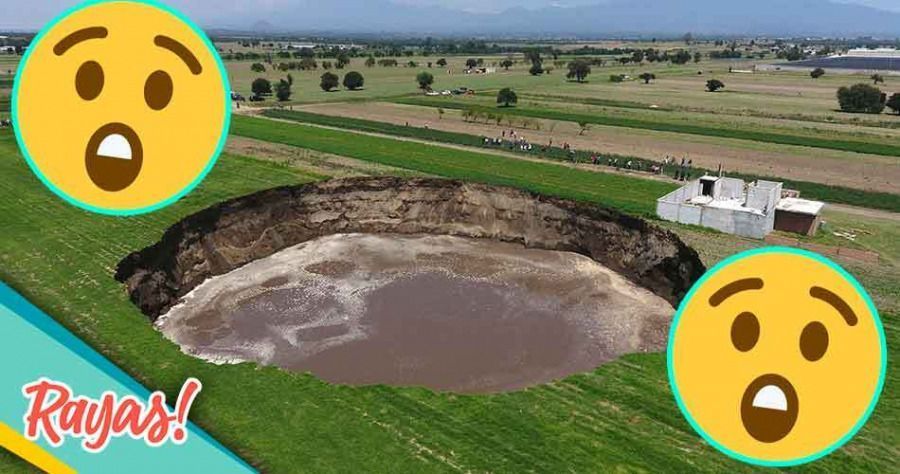 A 4 d&iacute;as de que apareciera un socav&oacute;n el la comunidad de Santa Mar&iacute;a Zacatepec, en el municipio de Juan C. Bonilla, su di&aacute;metro ya alcanza los 80 metros.