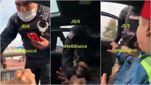 VIDEO: Exhiben a polic&iacute;as de Ecatepec extorsionando a un hombre