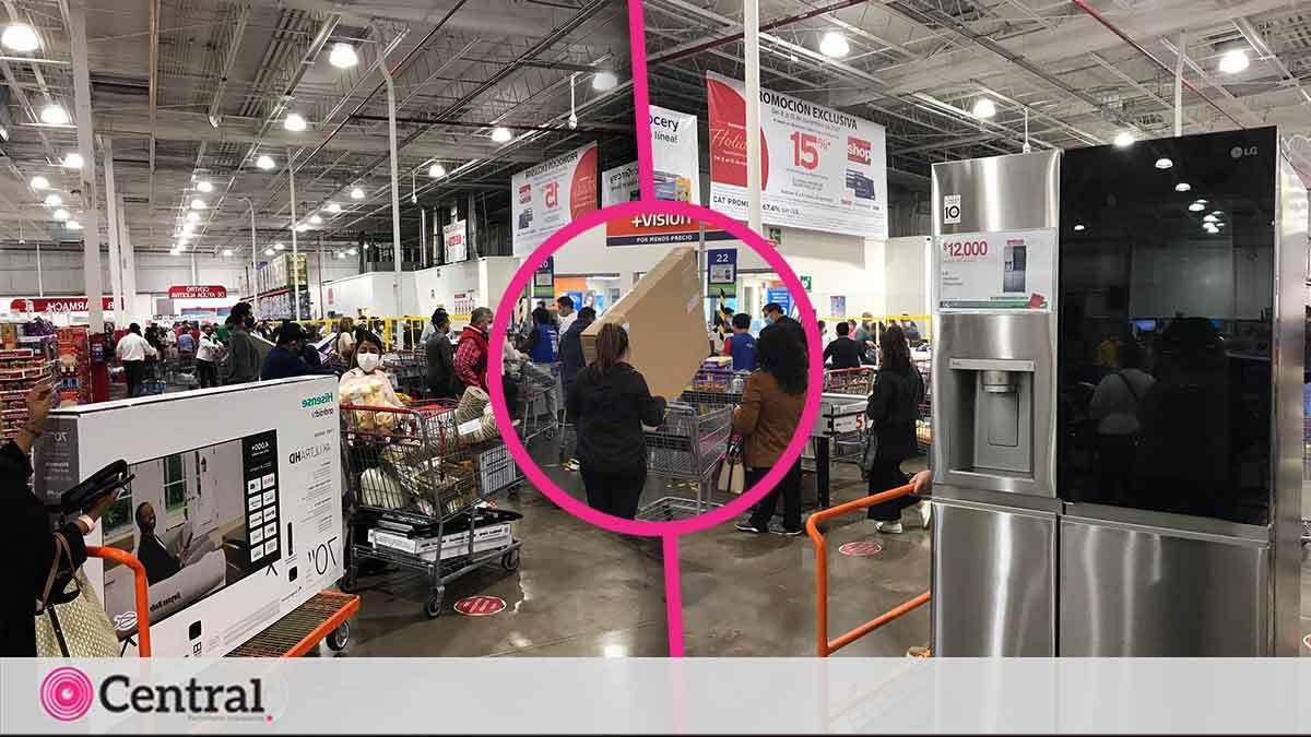 En el d&iacute;a uno del Buen Fin, poblanos abarrotan supermercados para comprar electrodom&eacute;sticos