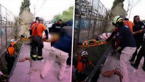 Ebrio cae a una zanja y resulta lesionado en San Jer&oacute;nimo Caleras, Puebla