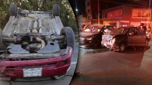 Cuatro lesionados, saldo de 2 choques en Puebla capital y Cuautlancingo