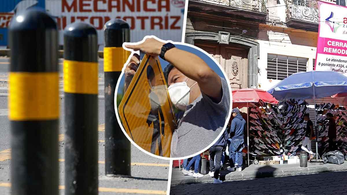 Ya puedes reportar bolardos &ldquo;in&uacute;tiles&rdquo; y ambulantes en las calles de Puebla, Eduardo Rivera promete quitarlos