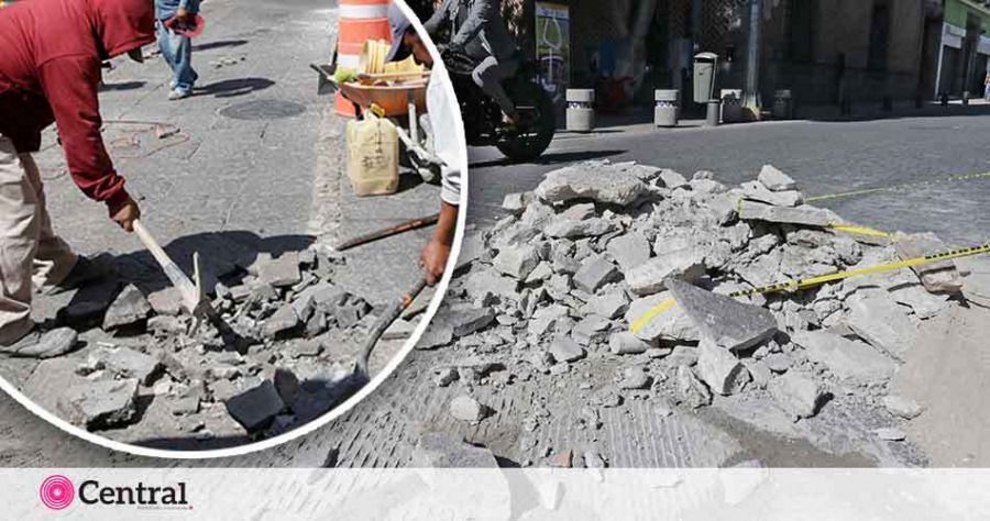 Las lajas del Z&oacute;calo de Puebla que son retiradas por la Sedatu ya no son hist&oacute;ricas, pues fueron retiradas en una remodelaci&oacute;n que hizo el ex presidente municipal de Puebla, emanado del PRI, Enrique Doger Guerrero