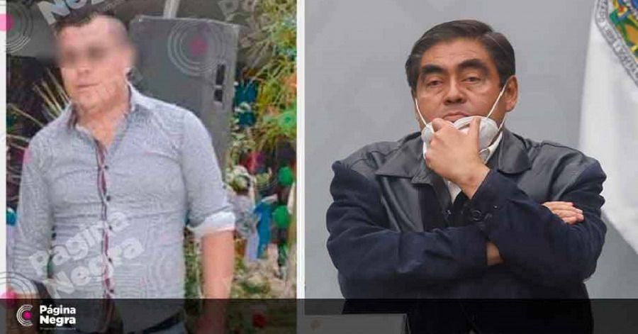 “El Choco”, el criminal detenido, y Miguel Barbosa, gobernador de Puebla.