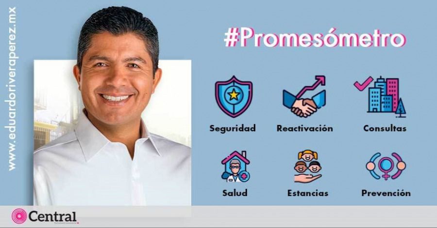 Estas son las propuestas de campaña del candidato del PAN por la alcaldía de Puebla, Eduardo Rivera.