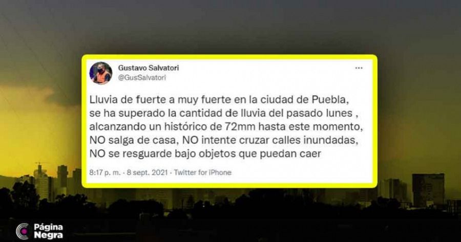 Protecci&oacute;n Civil pide a poblanos NO salir de casa ante lluvia hist&oacute;rica