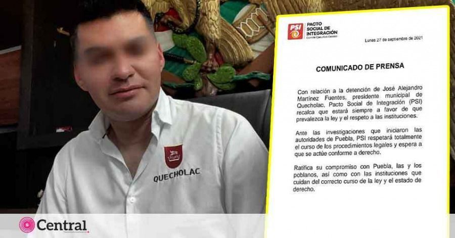 Alejandro Martínez fue detenido en el Ayuntamiento de Quecholac