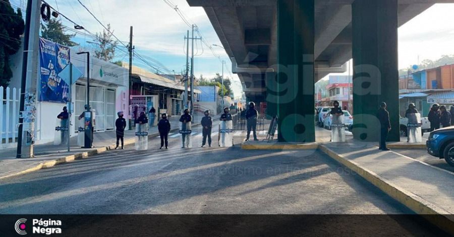 Despierta mercado Amalucan con operativo policial; iniciar&iacute;a su remodelaci&oacute;n
