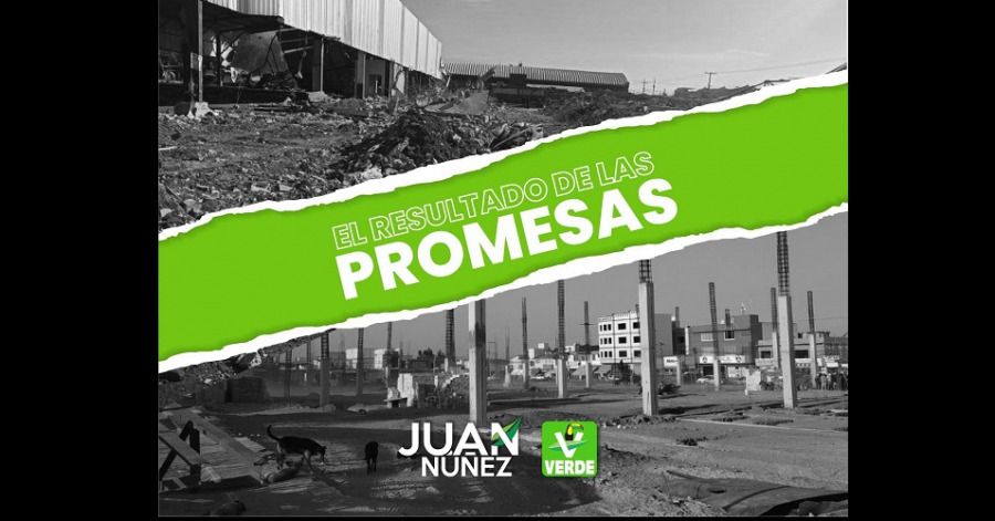 El candidato del Partido Verde a la alcaldía de Huejotzingo, Juan Núñez Alameda, criticó la construcción del mercado municipal