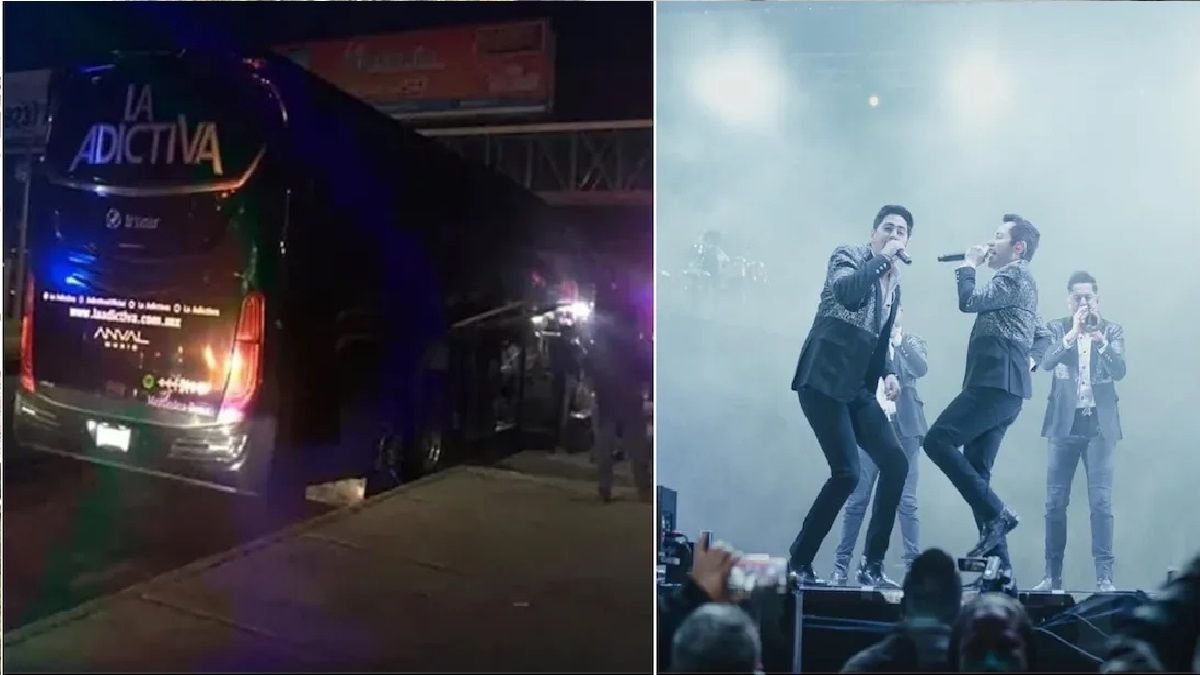 Pese a amenazas, La Adictiva toc&oacute; en Feria de Metepec. M&aacute;s tarde balearon su autob&uacute;s