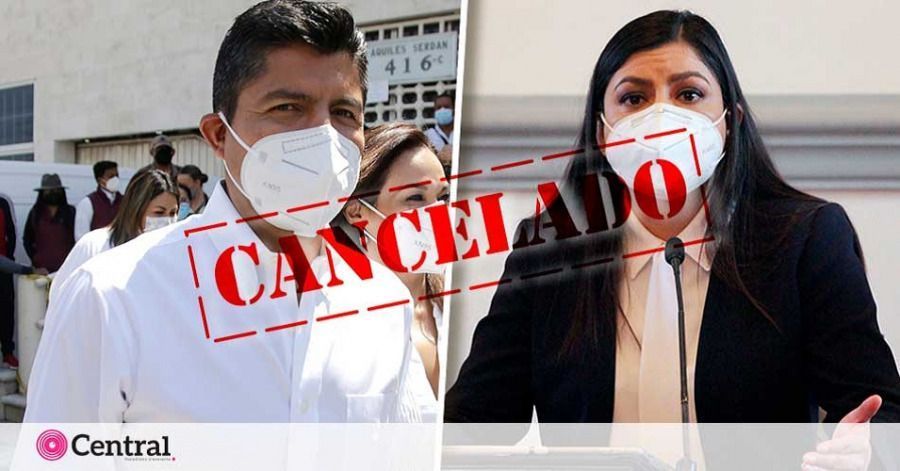 Los candidatos a la alcald&iacute;a de Puebla de Morena, Claudia Rivera y de Va por M&eacute;xico, Eduardo Rivera se vieron obligados a cancelar sus eventos.
