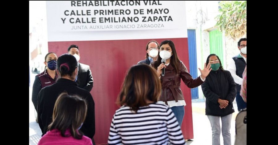 Ayuntamiento de Puebla realiza trabajos de mejoramiento vial y luminarias Ignacio Zaragoza