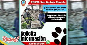 URSVA busca voluntarios para equipo de rescate animal en San Andrés Cholula y Cuautlancingo