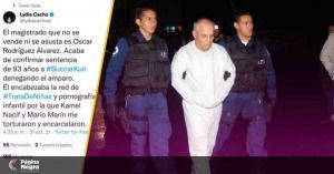 La periodista Lydia Cacho dio a conocer en Twitter la confirmaci&oacute;n de sentencia de Jean Succar Kuri.