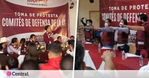 Claudia Rivera y Nacho Mier hicieron presencia en las tomas de protesta de los comit&eacute;s seccionales.