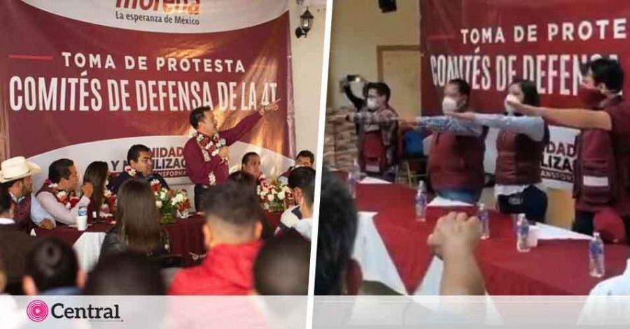 Claudia Rivera y Nacho Mier hicieron presencia en las tomas de protesta de los comit&eacute;s seccionales.