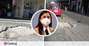 Obras sin terminar en el Centro de Puebla