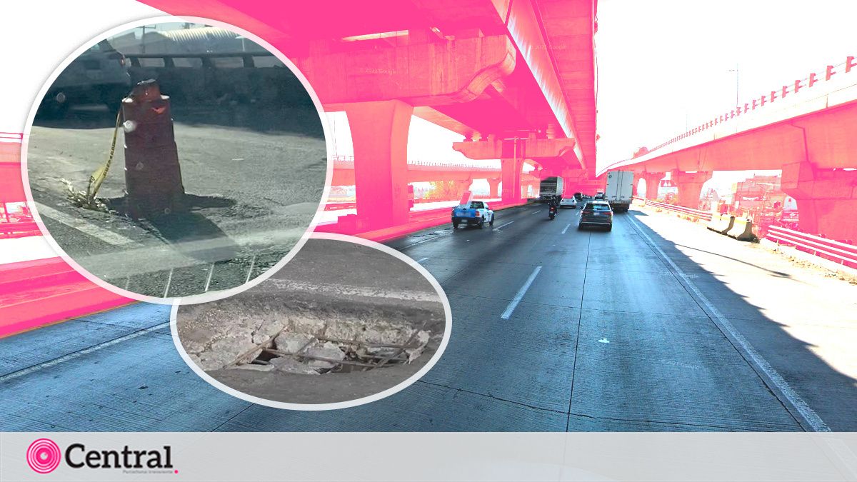 Después de un mes, reparan mega bache de la autopista México-Puebla