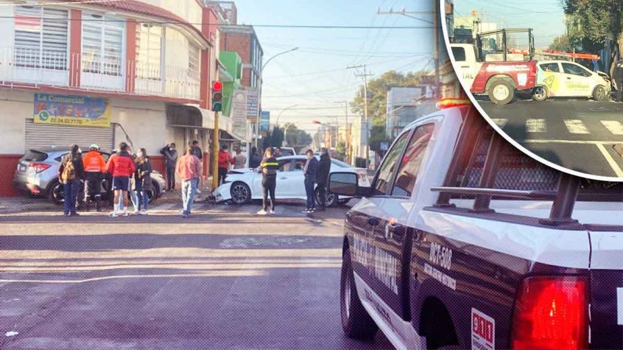 Mañana de choques en Puebla: se registran tres percances automovilísticos