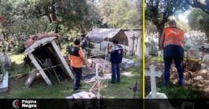 FOTOS: Protecci&oacute;n Civil acordona puntos de riesgo en el Pante&oacute;n Municipal