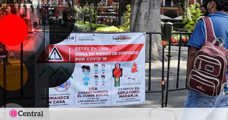 Por segunda ocasión en lo que va de la pandemia, Puebla arranca esta semana en rojo en el semáforo covid