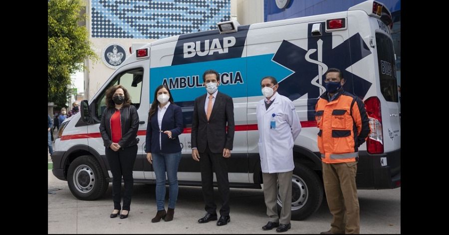 Recibe BUAP en comodato ambulancia del Ayuntamiento de Puebla