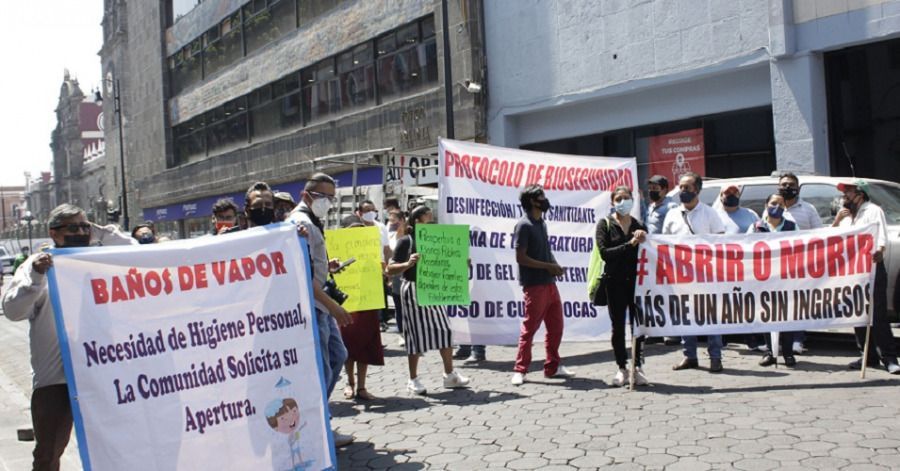 Por novena ocasión, bañistas de Puebla se manifiestan  