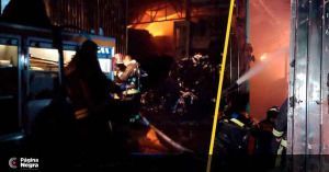 El incendio comenz&oacute; en una bodega de materia prima.