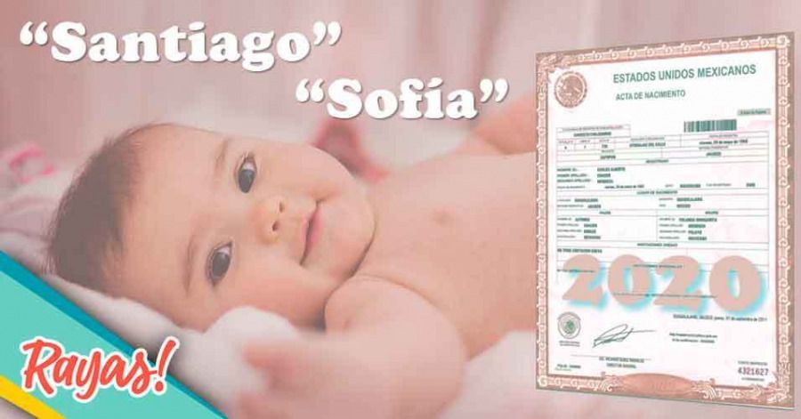 &ldquo;Santiago&rdquo; y &ldquo;Sof&iacute;a&rdquo;, los nombres m&aacute;s populares de 2020 en M&eacute;xico seg&uacute;n INEGI