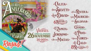 Esta es la cartelera por el aniversario de El Relicario.