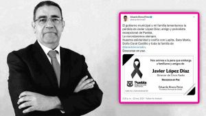 Eduardo Rivera envía sus condolencias por la muerte de Javier López Díaz