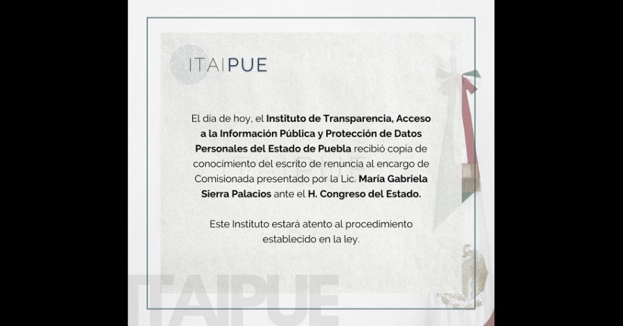 Renuncia Gabriela Sierra como comisionada del Itapue; Congreso deber&aacute; abrir convocatoria para el cargo